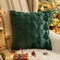 Set of 2 Christmas Tree Green Throw Pillow Covers 18x18 Inch, Soft Faux Fur Decorative Xmas Cushions for Couch, Sofa, Holiday & Winter Home Décor